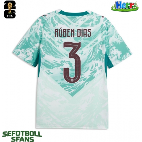 Portugal Ruben Dias #3 Bortatröja VM 2026 Kortärmad